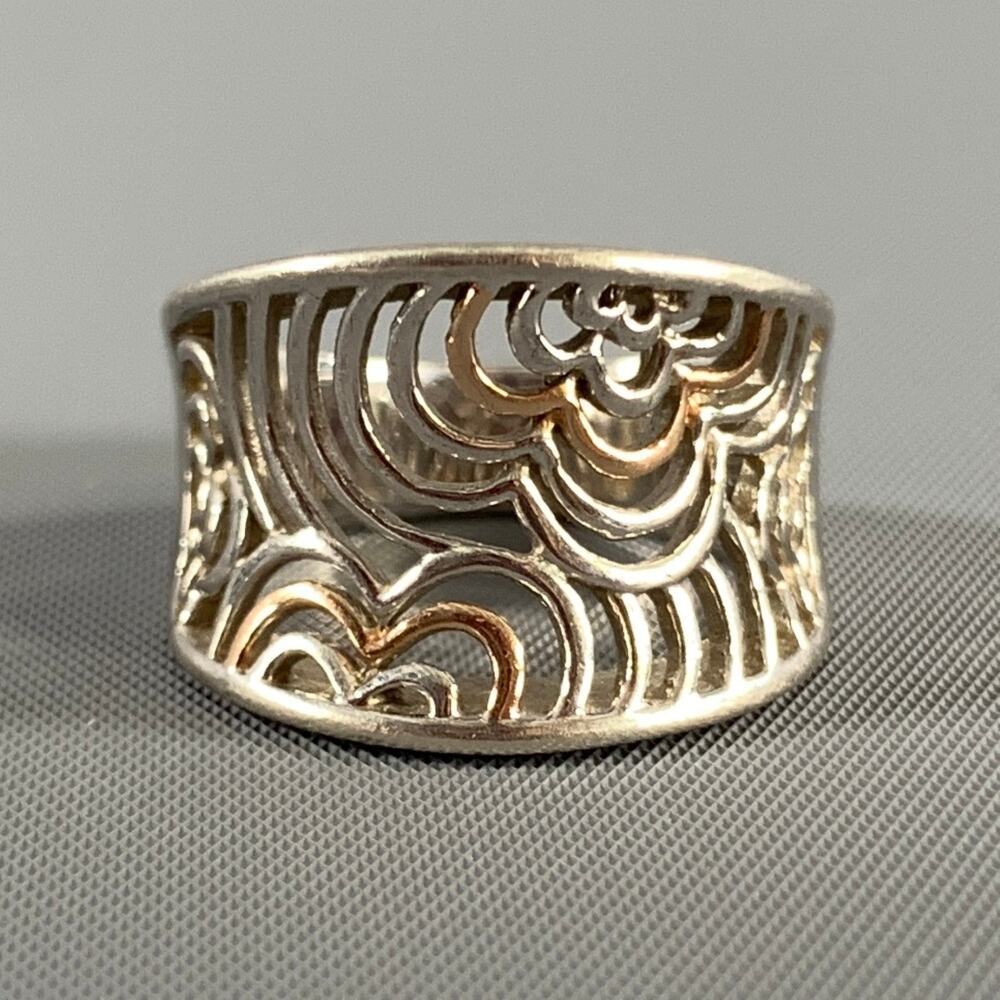 NO BRAND Silver Floral Sterling Ring